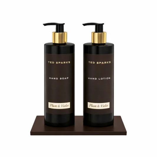Ted Sparks Hand Gift Set – Handzeep, Handlotion & Tray – Plum & Violet