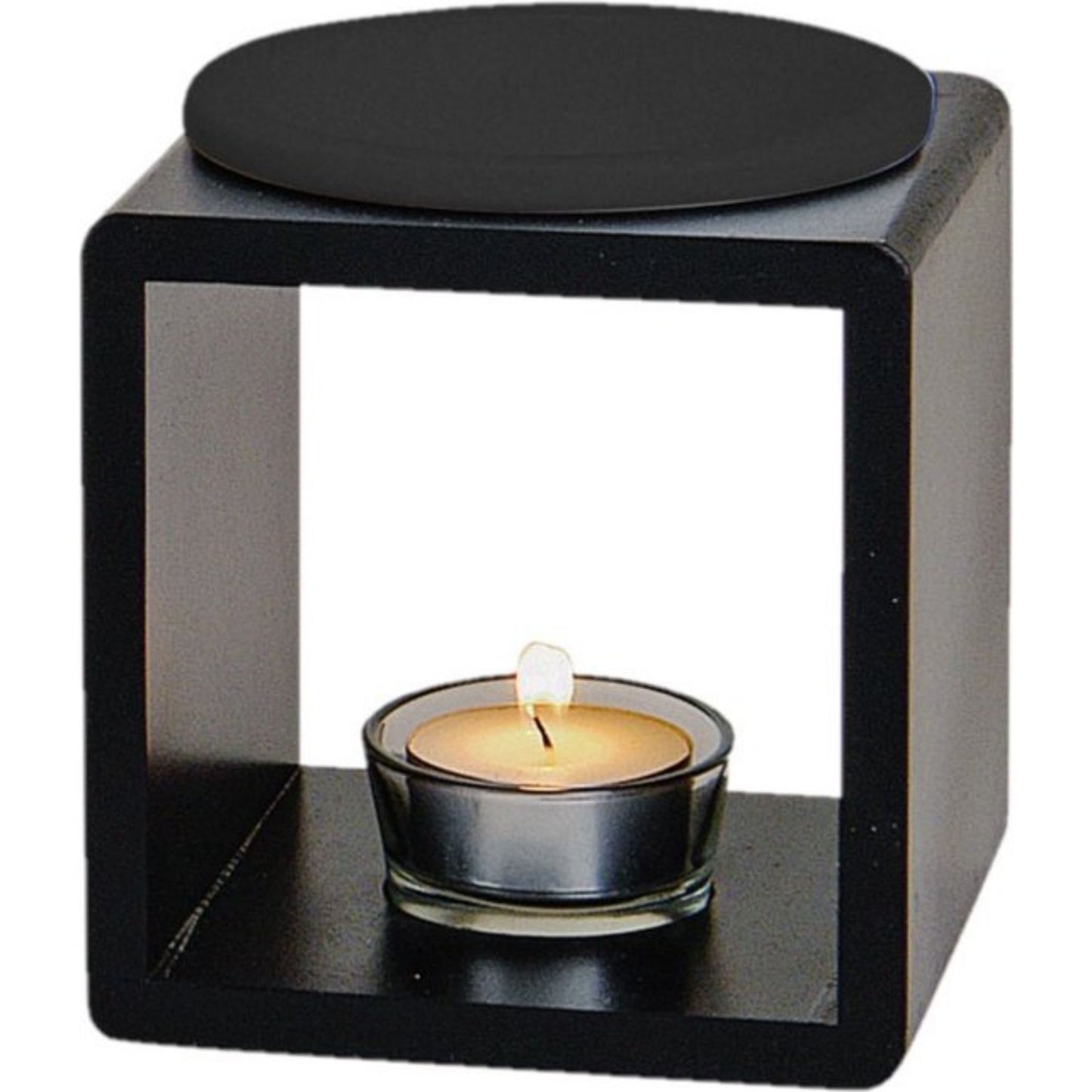 Silent Flame Aromabrander – Hout & Keramiek - Zwart