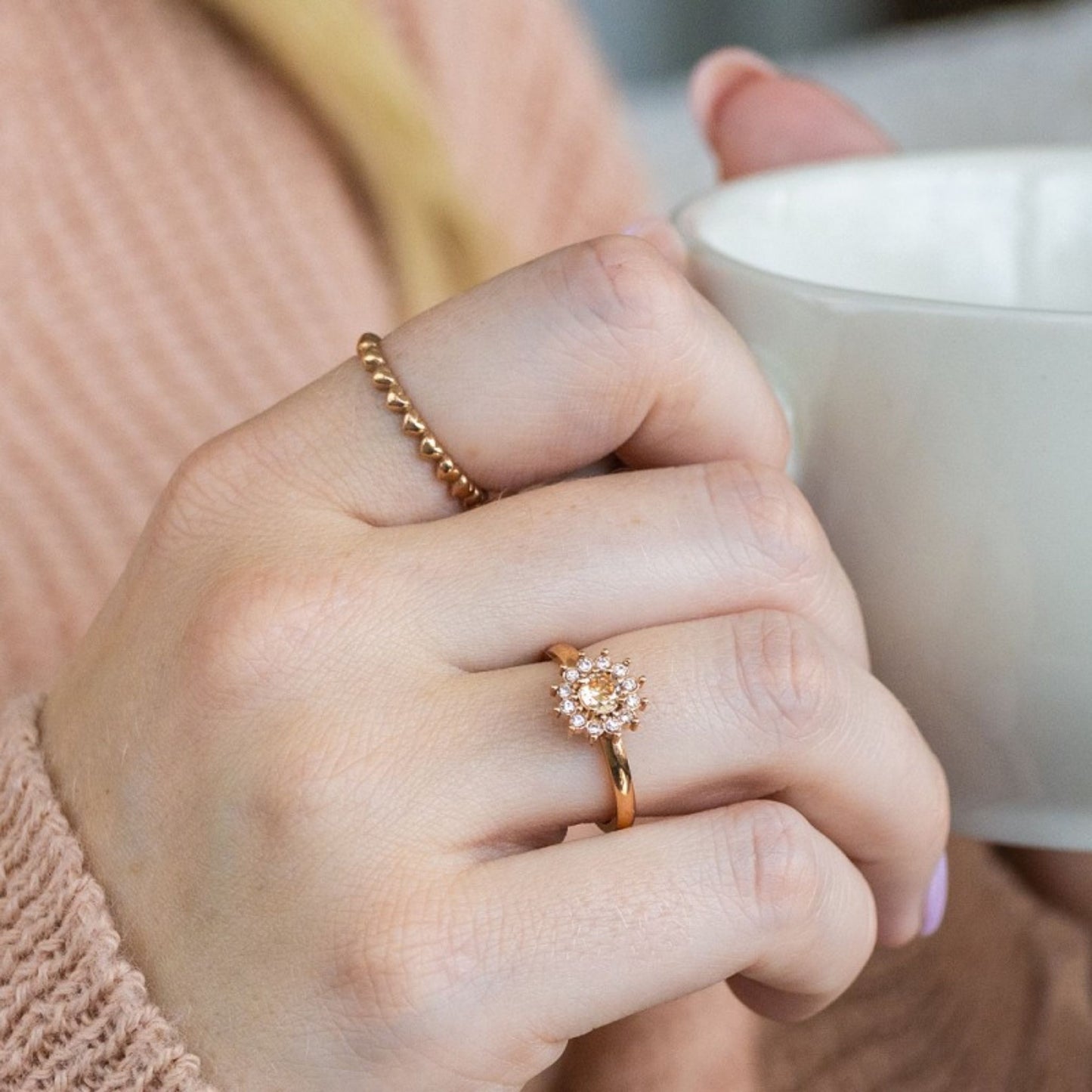 Lucia Small Peach Ring