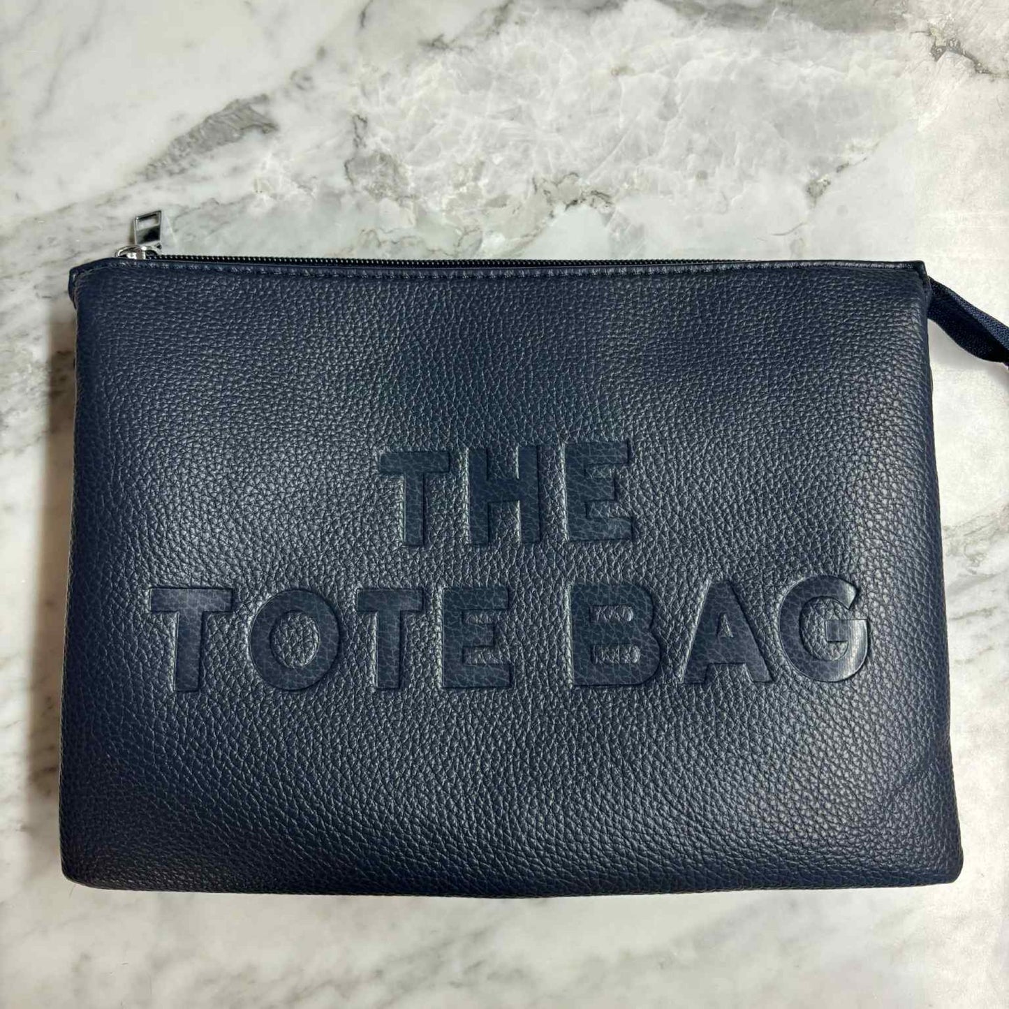 The Tote Bag 3 Vakken Donkerblauw