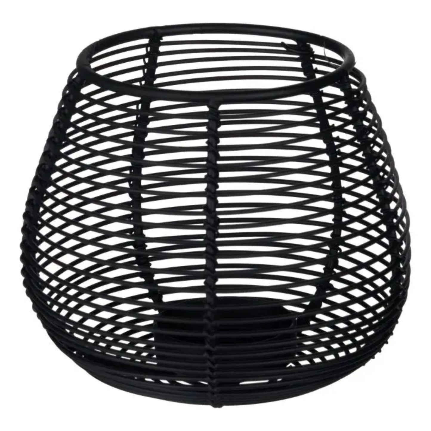 Windlicht Iligan Zwart – H9 x D11 cm